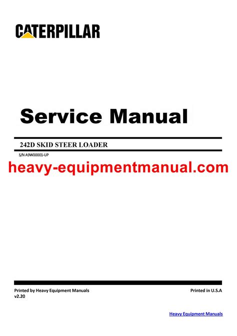 cat 242d skid steer service manual|cat 242d specs.